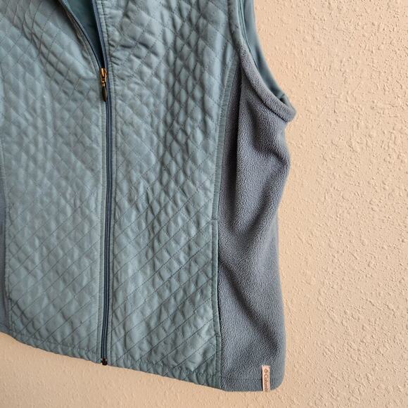 Columbia Women's Size Large Blue Quilted Zippered Vest Jacket - Picture 4 of 9